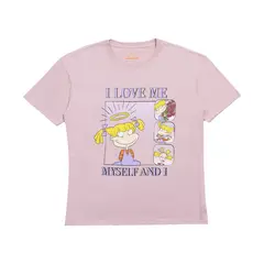 NICKELODEON - Polo Manga Corta Oversize Mujer Rugrats