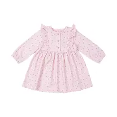 REDWOOD - Vestido Vuelos Manga Larga Bebe Niña Redwood