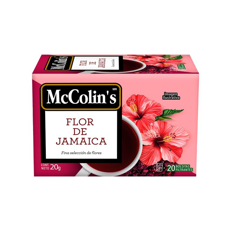 Infusión McColins Flor de Jamaica Caja 20 Sobres