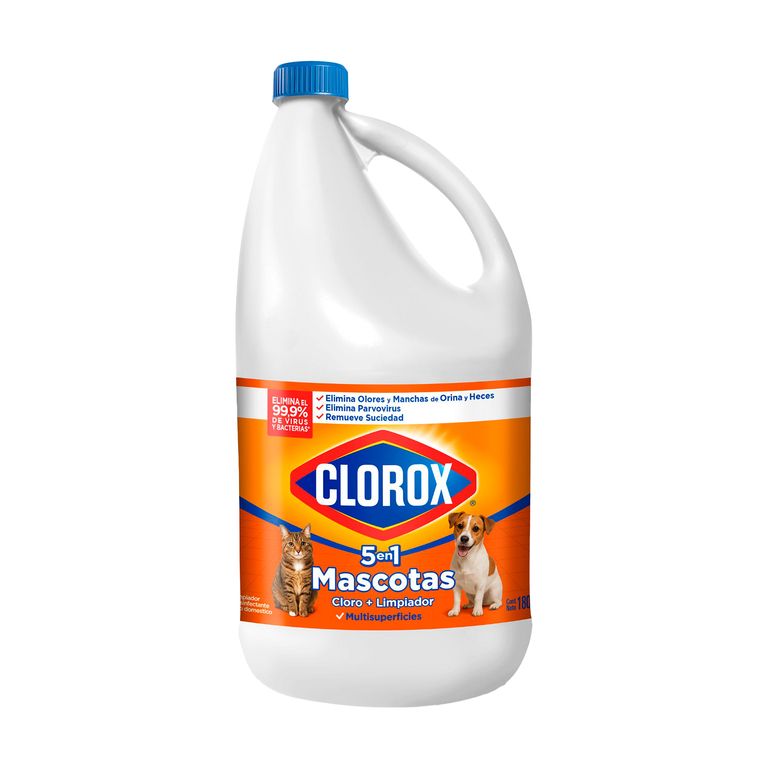 Lejía 5 en 1 Clorox Mascotas Botellas 1.8 L