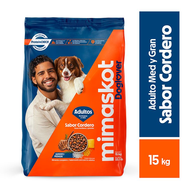 Alimento Seco Perros Adultos Mimaskot Cordero RMG Bolsa 15 Kg