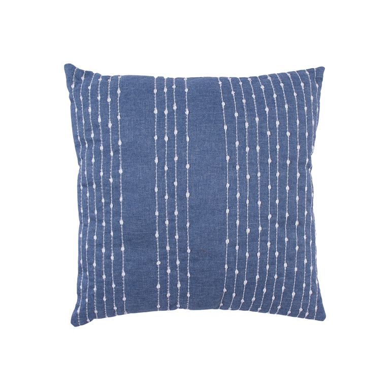COJIN DECO STRIPES 40X40 LT NAVY