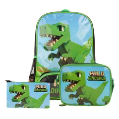 ARTESCO - Mochila Promocional + Lonchera + Cartuchera Dino