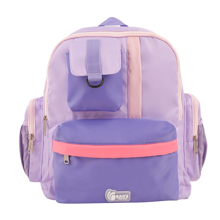 Mochila Artesco Tricolor Lila/Rosado