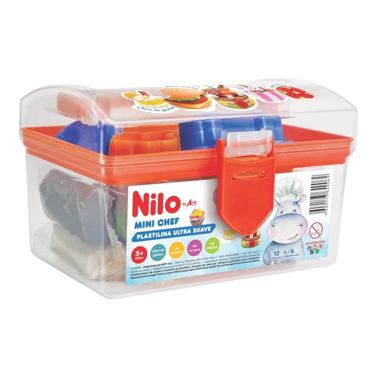 Cofre Nilo 12 Plastilinas + Accesorios