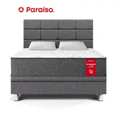 PARAISO - Dormitorio Boxet Blocks Su Majestad 2 Plz Gris