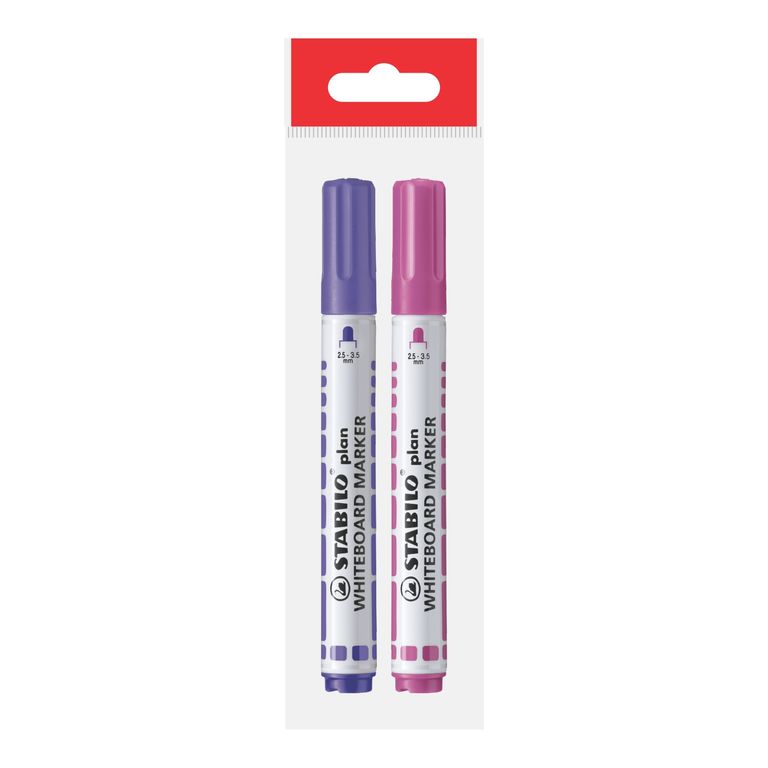 Stabilo Plan Poly Morado/Fucsia 2 Und