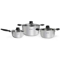RECORD - Juego de Ollas Record Acero Inoxidable Noella 6 Piezas