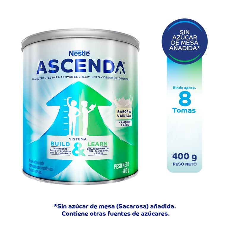 Suplemento Nutricional Ascenda Vainilla Lata 400 g