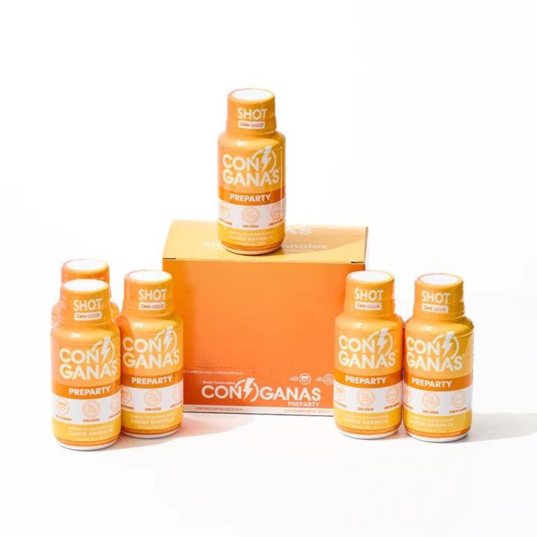 Shot Preparty Naranja Con Ganas Sixpack Botella 90 mL
