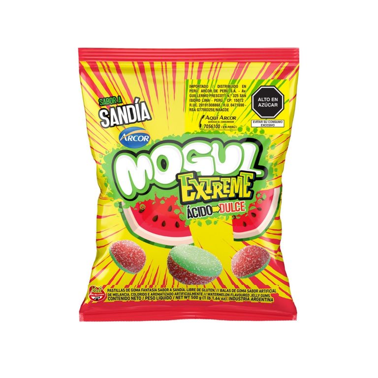 Gomitas Mogul Xtreme Sandía Bolsa 500 g