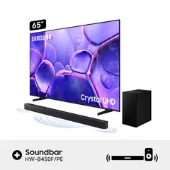 SAMSUNG - Televisor Samsung 65'' Crystal UHD + Soundbar B450F