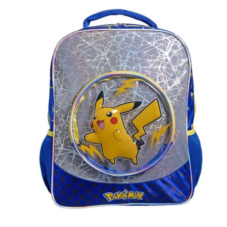Mochila Azul Pokémon Pikachu Premium