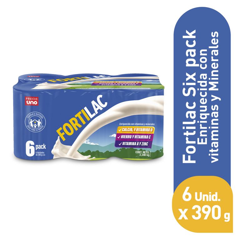 Mezcla Láctea Fortilac Precio Uno Sixpack Lata 390 g