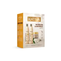 KATIVA - Pack Kativa Keratina Shampoo 250 mL + Acondicionador 250 mL + Tratamiento 150 mL