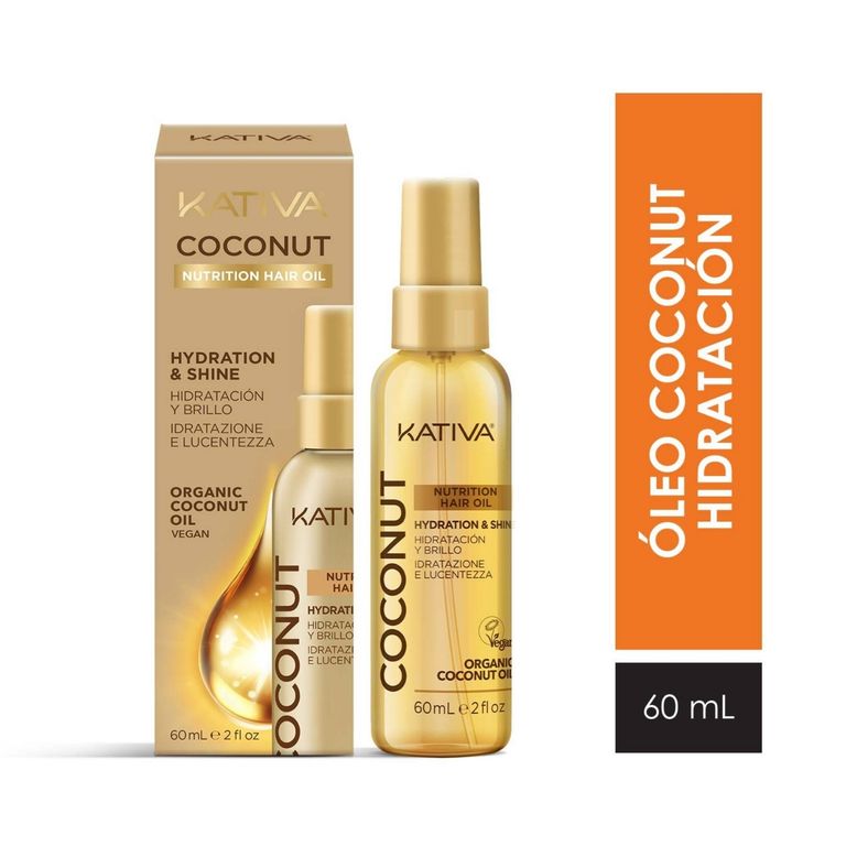 Oleo Premium Nutritivo Kativa Coco Botella 60 mL