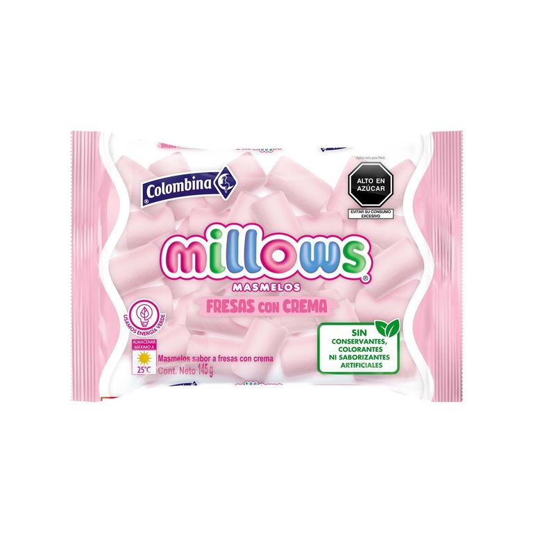 Marshmallows Colombina Millows Fresa Bolsa 145 g