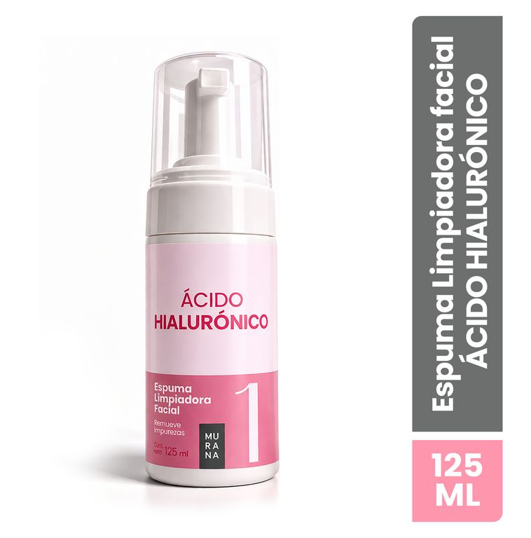 Espuma Limpiadora Facial Ácido Hialurónico Murana Envase 125 mL