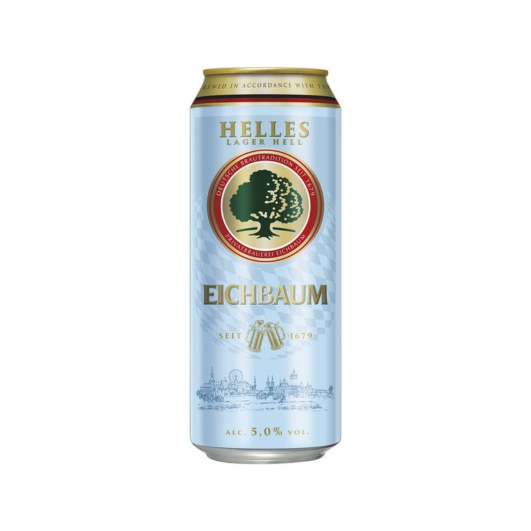 Cerveza Helles Lager Eichbaum Lata 500 mL