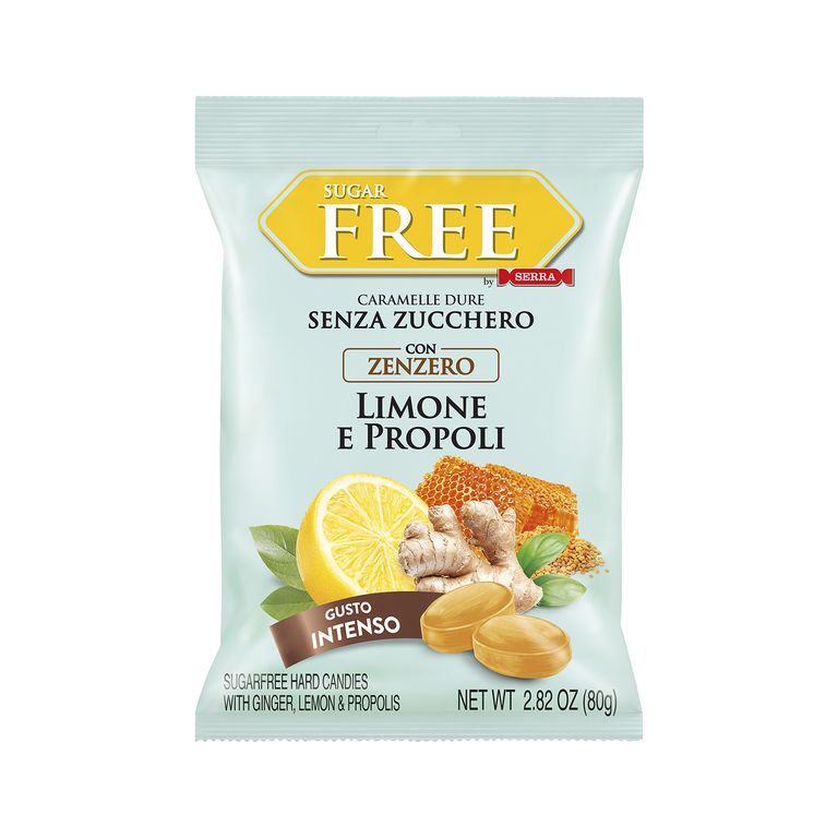 Caramelo Sin Azúcar Limón y Jengibre Serra Bolsa 80 g