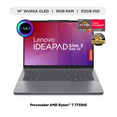 LENOVO - Laptop Lenovo IdeaPad Slim 3 AMD Ryzen 7 16GB RAM  512GB SSD 14" WUXGA