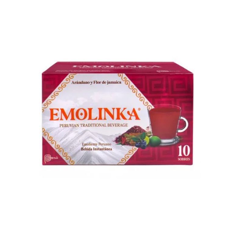 Emoliente Instantaneo Jamaica Arandano Emolinka Caja 10 Sobres