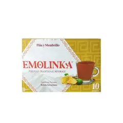 EMOLINKA - Emoliente Instantaneo Piña y Membrillo Emolinka Caja 10 Sobres