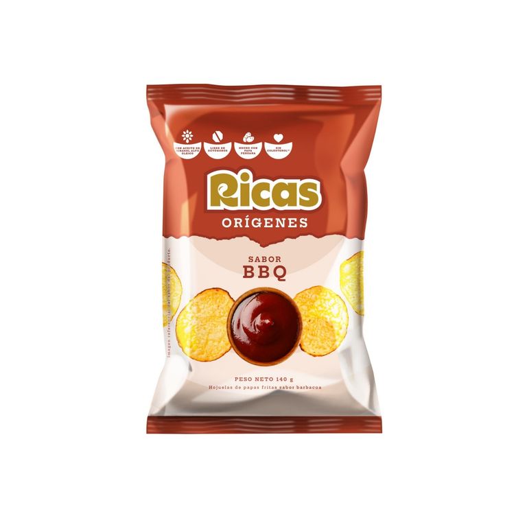 Papas Papi Ricas Orígenes BBQ Bolsa 140 g