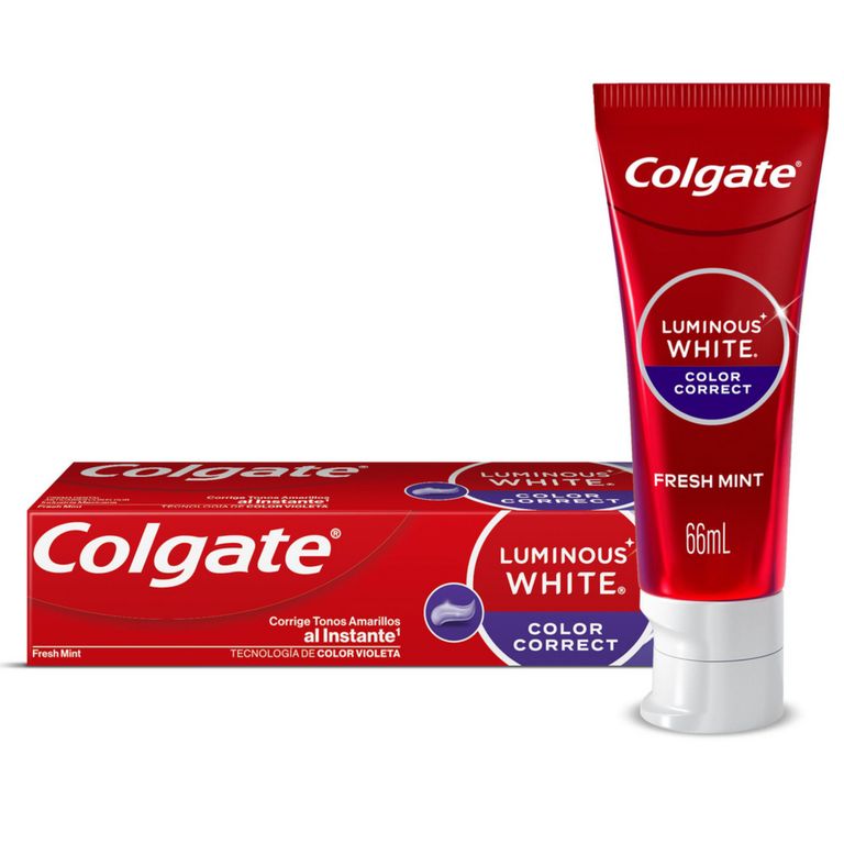 Pasta Dental Colgate Luminous White Color Correct Envase 66 mL