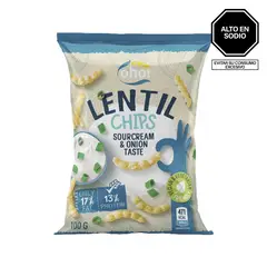 OHO - Chips de Lenteja Sabor Crema Agria Oho Bolsa 100 g