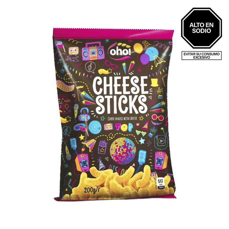Palitos de Queso Sabor Nacho Oho Bolsa 200 g
