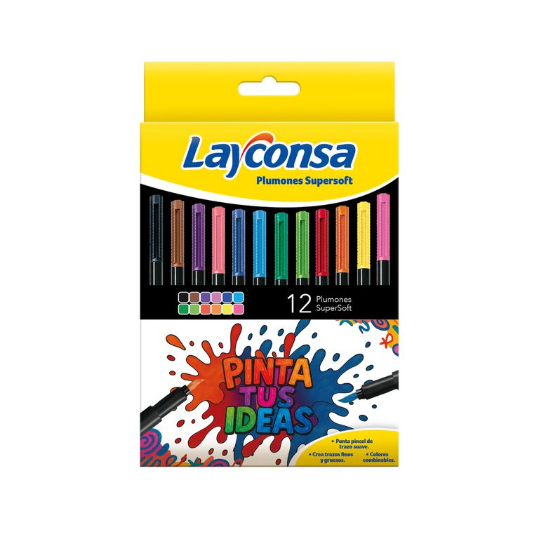 Plumones Super Soft Layconsa 12 Und