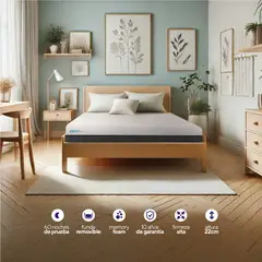 CALM - COLCHON CALM LITE MEMORY FOAM 1.5PLZ