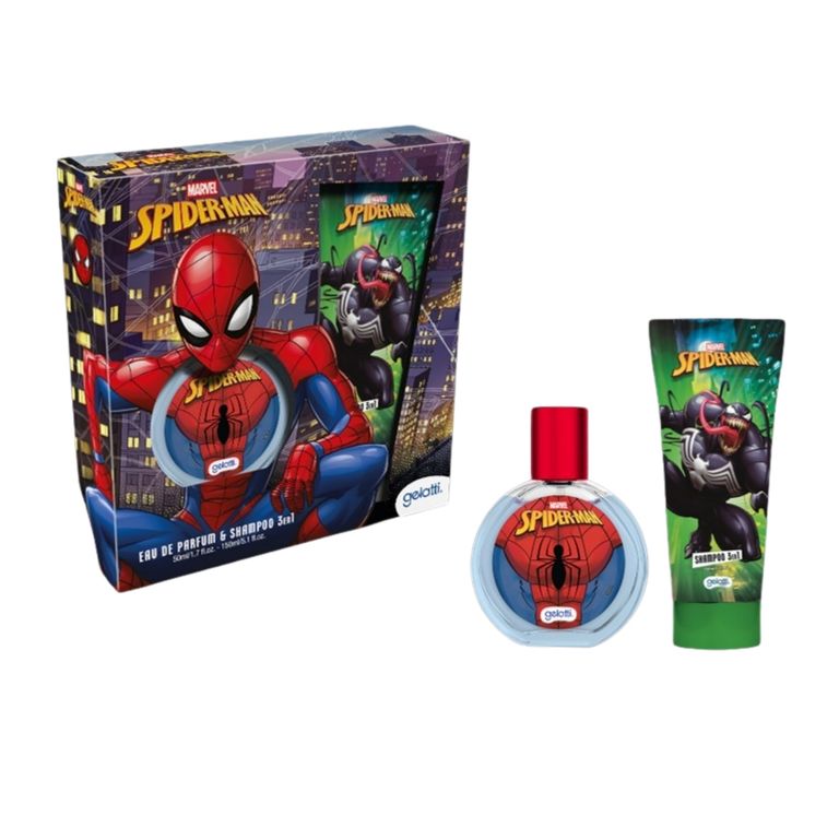 Set Gelatti Spiderman Perfume 50 mL + Shampoo 150 mL