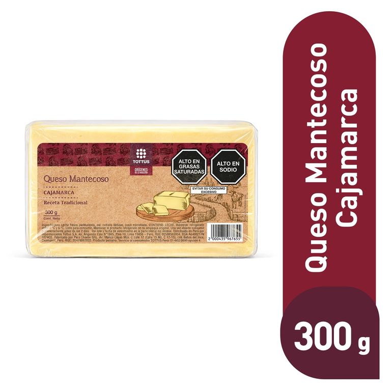 Queso Mantecoso Tottus Empaque 300 g