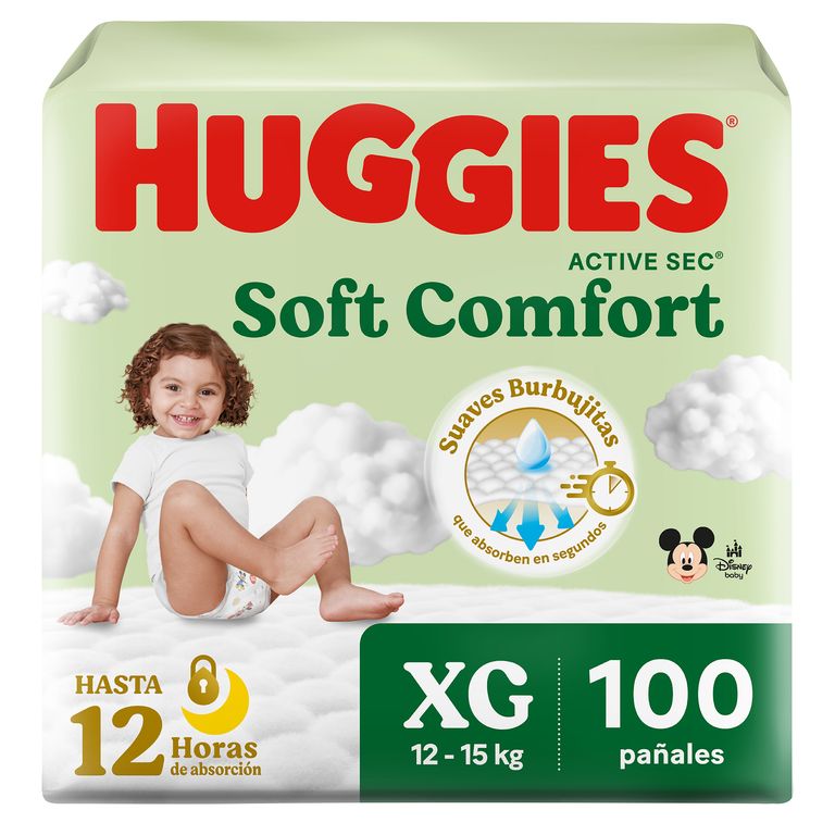 Pañales Huggies Activesec Talla XG Empaque 100 Und