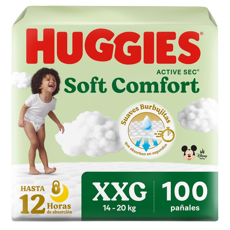 Pañales Huggies Activesec Talla XXG Empaque 100 Und