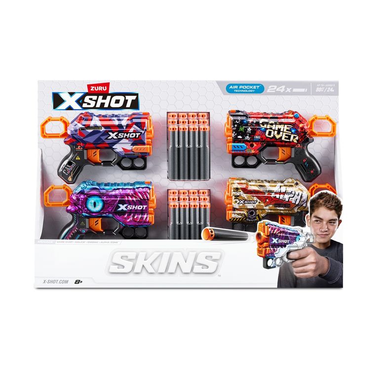 Lanzador S001 Skins Menace 4Pk 24Darts