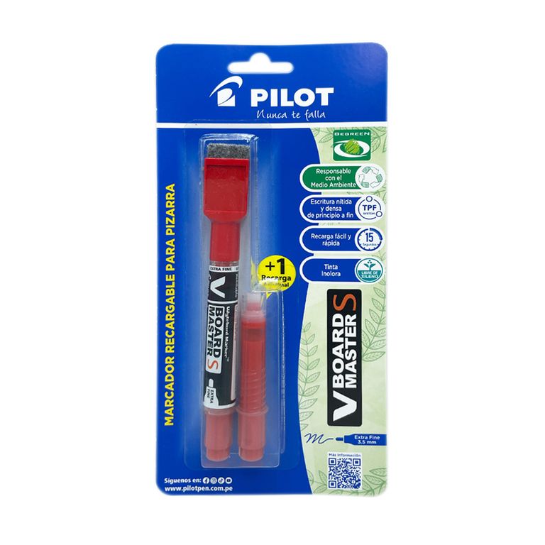 Marcador para Pizarra Pilot V-Board Master Rojo + Borrador