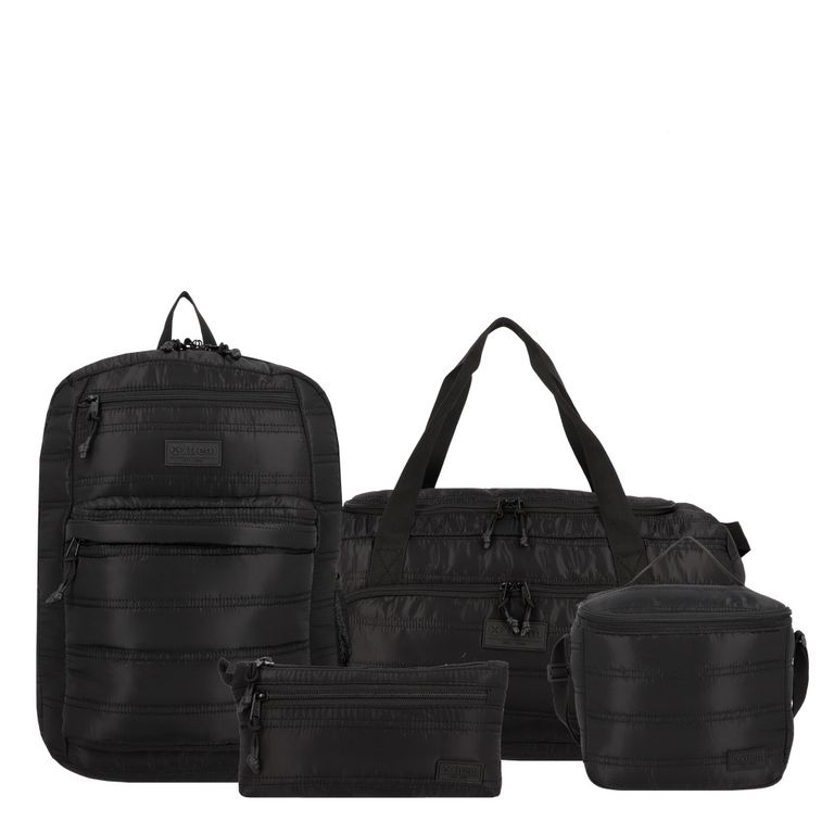 Mega Pack Mochila + Bolso + Cartuchera + Lonchera Negro
