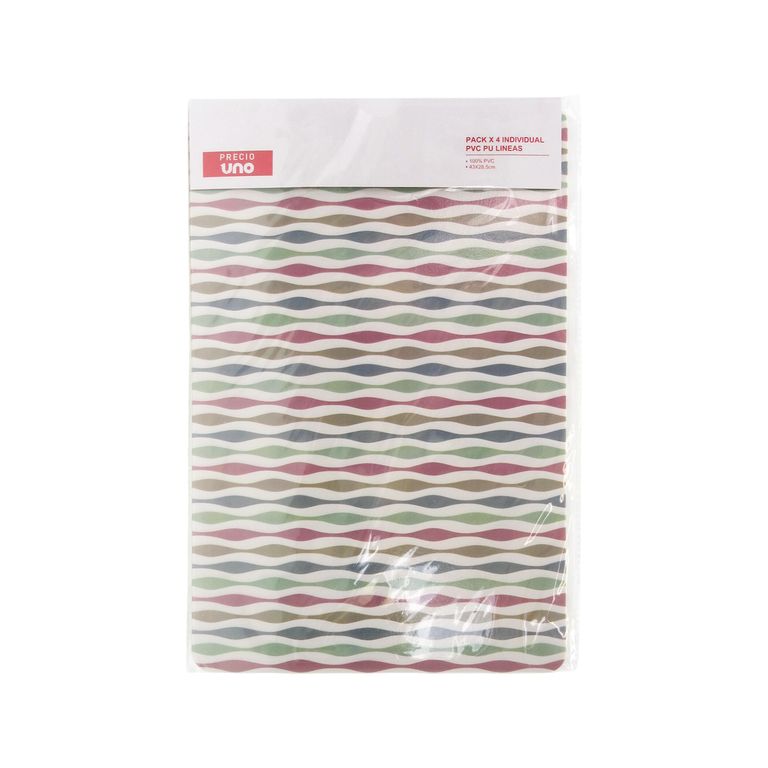 PACK X 4 INDIVIDUAL PVC PU LINEAS