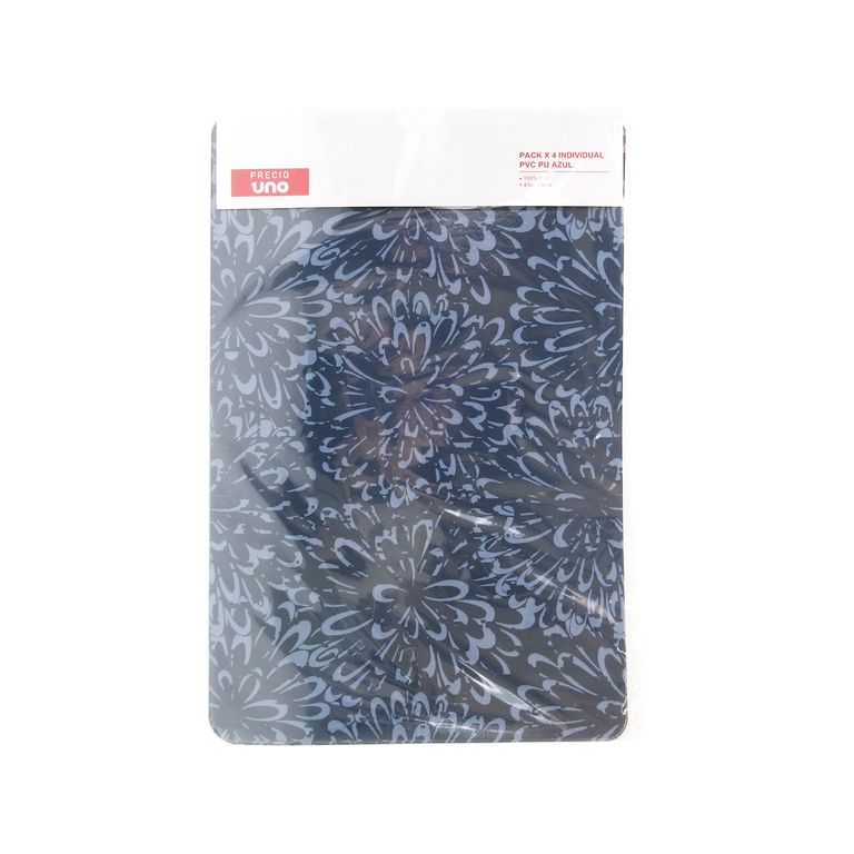 PACK X 4 INDIVIDUAL PVC PU AZUL