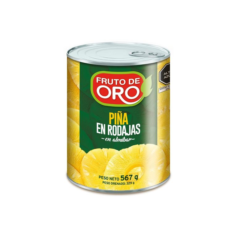 Piña en Rodajas Fruto de Oro Lata 567 g