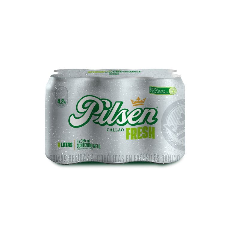 Cerveza Pilsen Fresh Sixpack Lata 355 mL