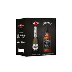 JACK DANIELS - Pack Whisky Jack Daniels 750 mL + Martini 750 mL