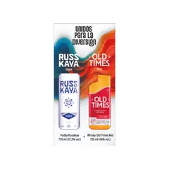 RUSSKAYA - Pack Vodka Russkaya 750 mL + Whisky Old Times Red 750 mL