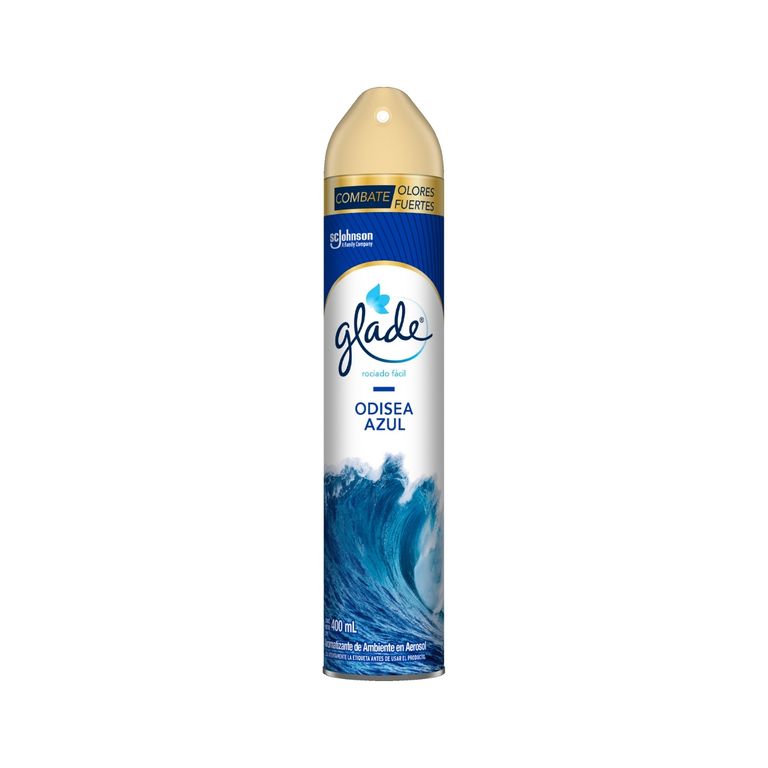 Ambientador en Spray Glade Odisea Azul Envase 400 mL