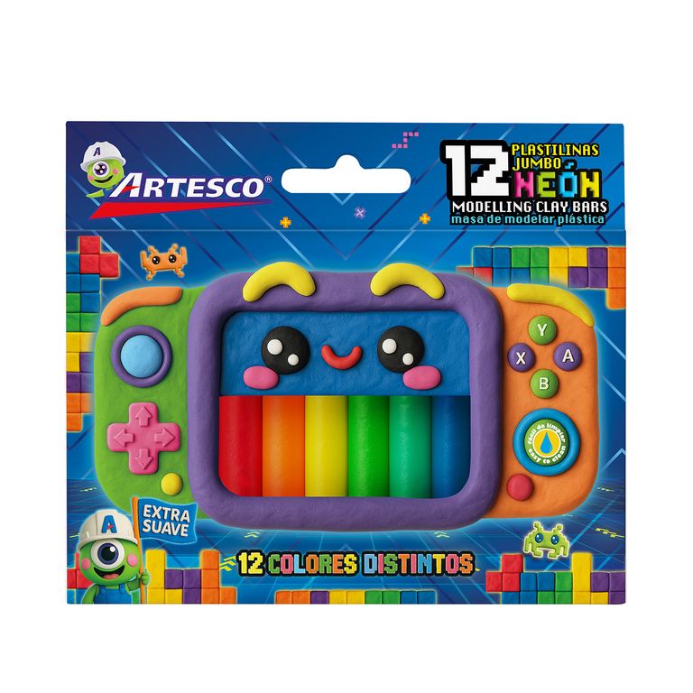 Plastilina Jumbo Neón 12 Und