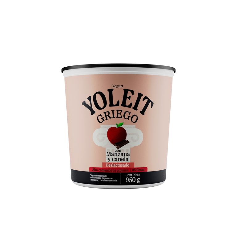Yogurt Griego Yoleit Manzana y Canela Botella 950 g
