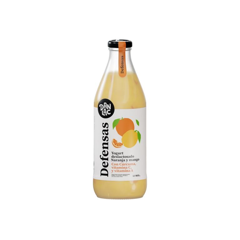 Yogurt Danlac Defense Naranja y Mango Botella 900 g